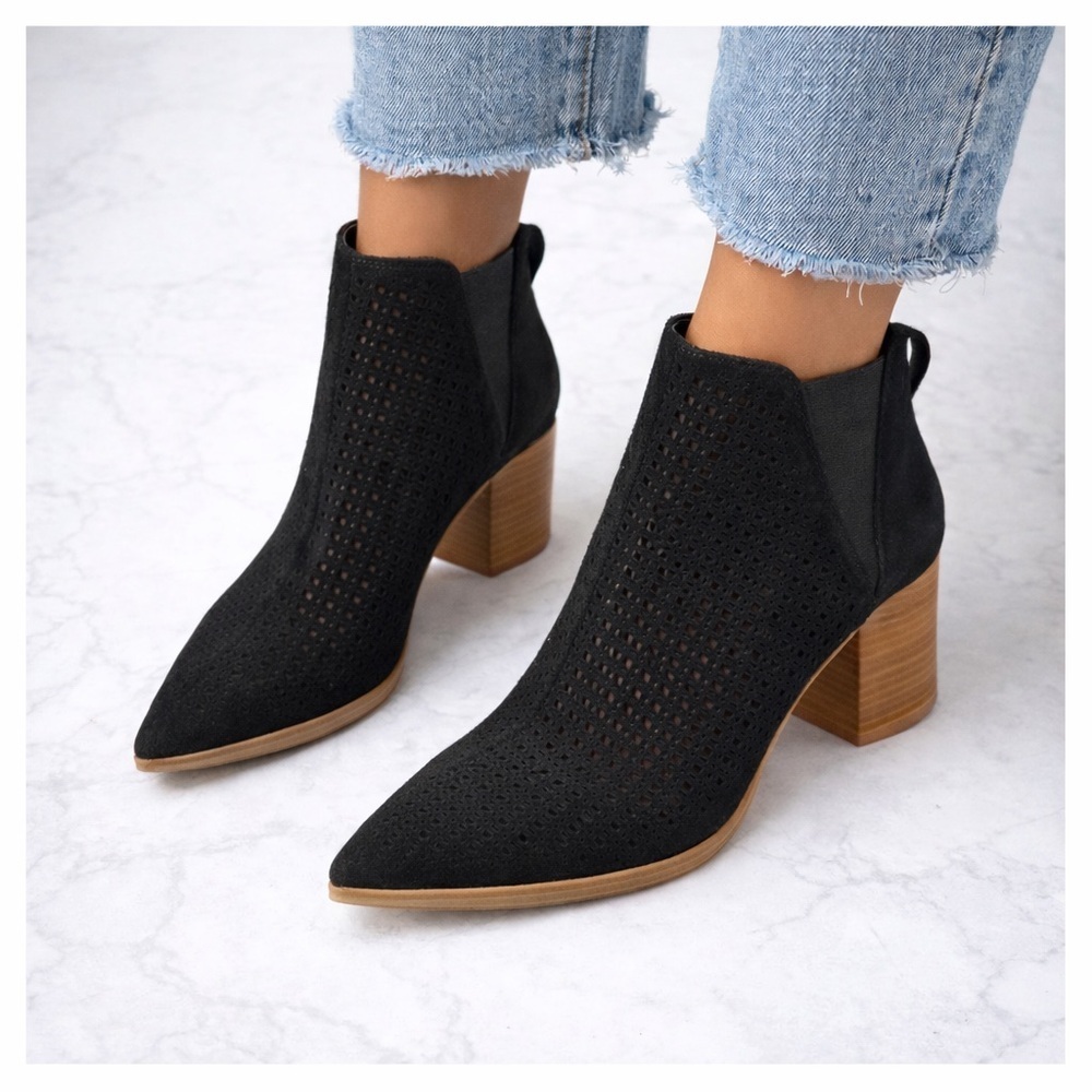 [Marc Fisher] Black Perforated Bootie